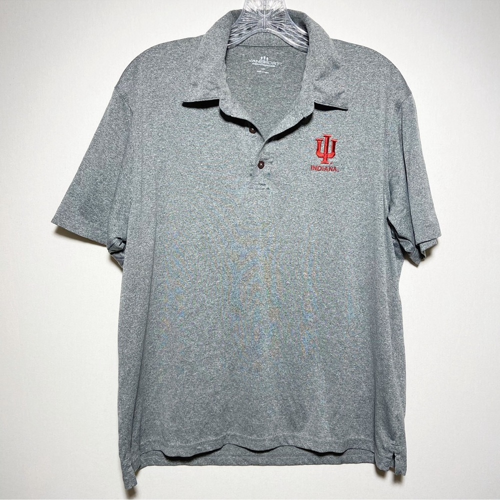 Vansport Indiana University Hoosiers Polo Shirt Mens‎ Size Medium IU Embroidered